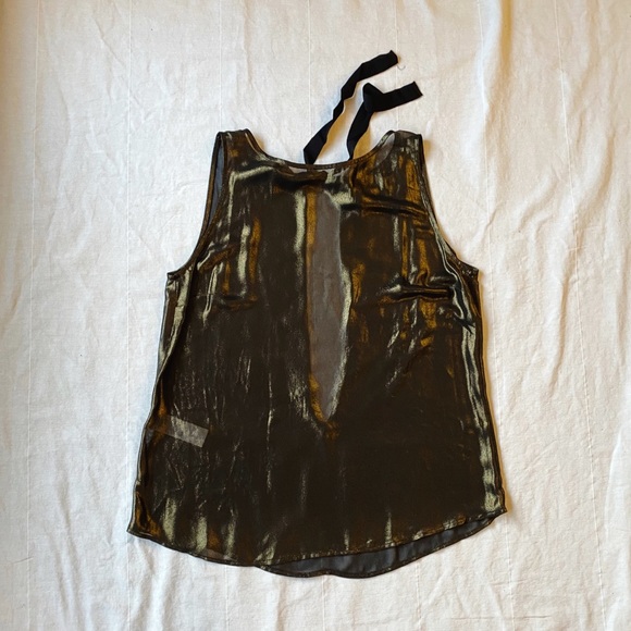 Sheer Gold Mango Top - Picture 3 of 10